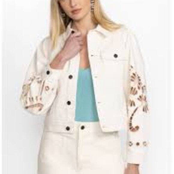 Johnny Was Charlotta Cropped Denim Jacket in size XL and XXL - Picture 4 of 5